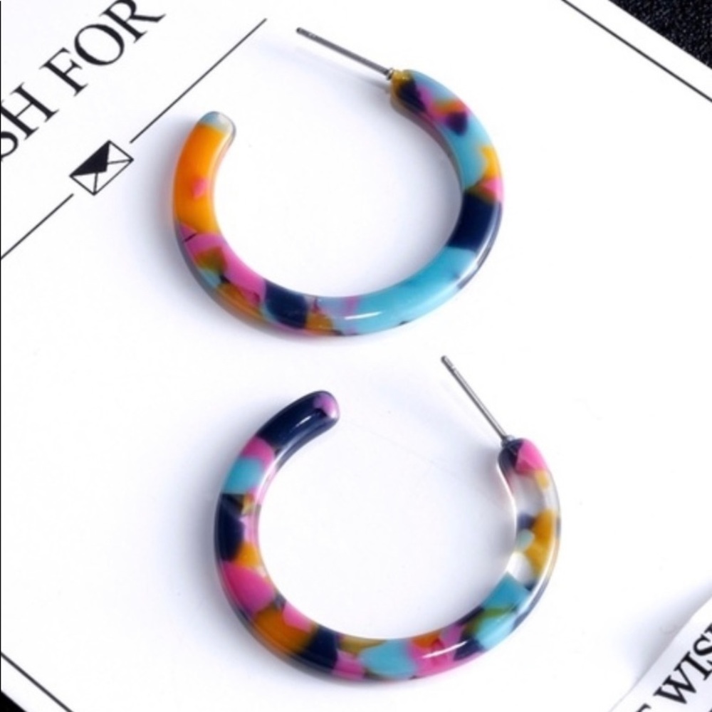 Colorful acrylic hoops